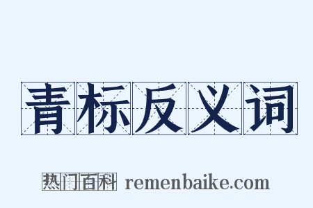 青标反义词是什么意思的图片